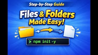 How to Add Files & Folders + Create package.json in VS Code | Beginner Tutorial Wealth