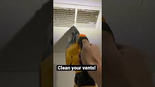 Clean those return vents to allow proper airflow! #shorts #hvac #clean #filter #dirty