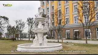 Hand Carved Marble Poseidon Statue Fountain from YouFine Factory