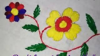 Flower stitch Nakshi Kantha, হাতের কাজের ফুল তোলা নকশি কাথা,