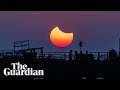 ‘Ring of fire’ eclipse seen across the US and parts of South America – watch live
