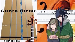 Naruto Shipuden: Guren Theme [violin tutorial]