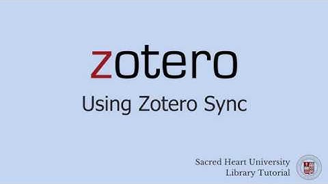 Using Zotero Sync