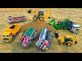 NEW JCB 5CX Loading Mud Dumper Truck Tata Tanker Accident Pulling Out JCB 3dx | Jcb Tractor Cartoon