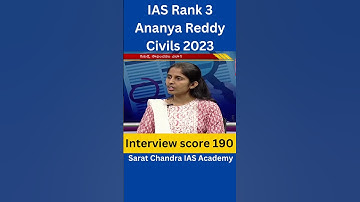 Annaya Reddy Rank 3 UPSC Civils 2023 - Sarat Chandra IAS Academy #upsc #saratchandraiasacademy #ias