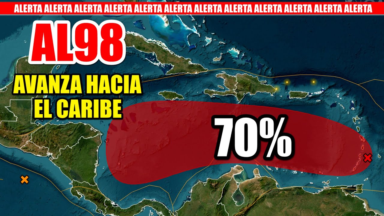 🔴 ALERTA 🔴 AL98 AVANZA HACIA EL CARIBE AUN NO HAY TRAYECTORIA 