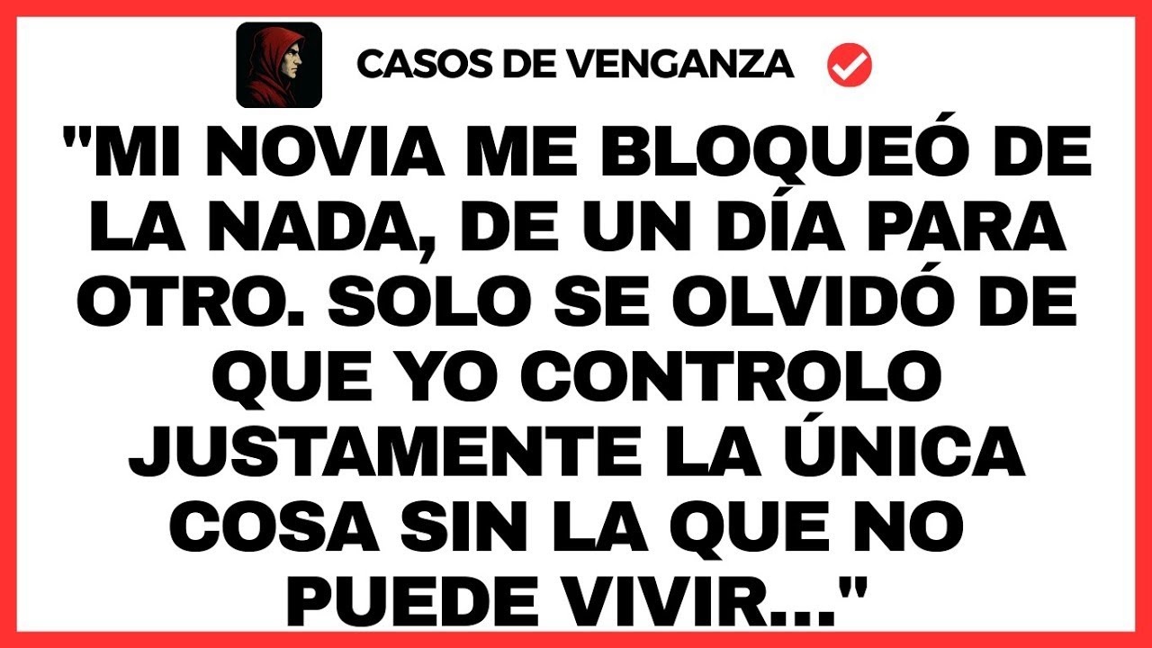 Mi novia me bloqueó de la nada, de un día para otro. Solo se olvidó de que yo controlo justamente
