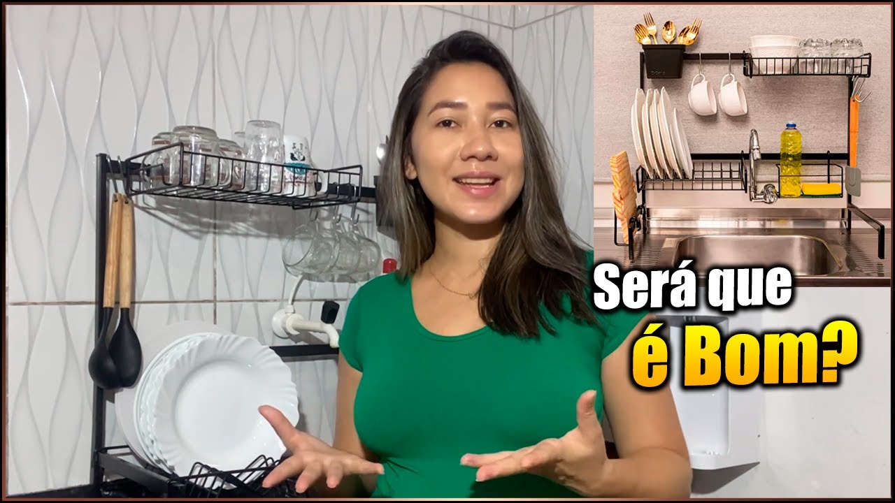 Escorredor de Louças Suspenso para cozinha. Escorredor de pratos e louças suspenso para pia cozinha