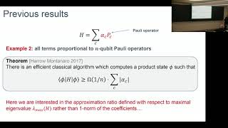 David Gosset | Approximation algorithms for quantum many-body problems