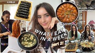 what I eat in a week at my Korean Grandma's house in Busan (part 2) 🍲 Korean Food + Family Mukbang!