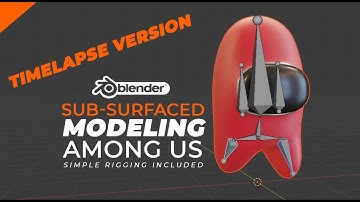 3D Modeling - Timelapse - Among Us Game Character - Blender 2.9 tutorial