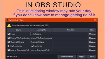 OBS studio Missing Files