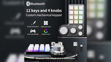Programming Custom Macro Keyboard Bluetooth Wired RGB 12 Keys 4 Knobs Keyboards For Gaming Keypad Me
