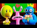 The sad story of yellow  pink roblox rainbow friends animation