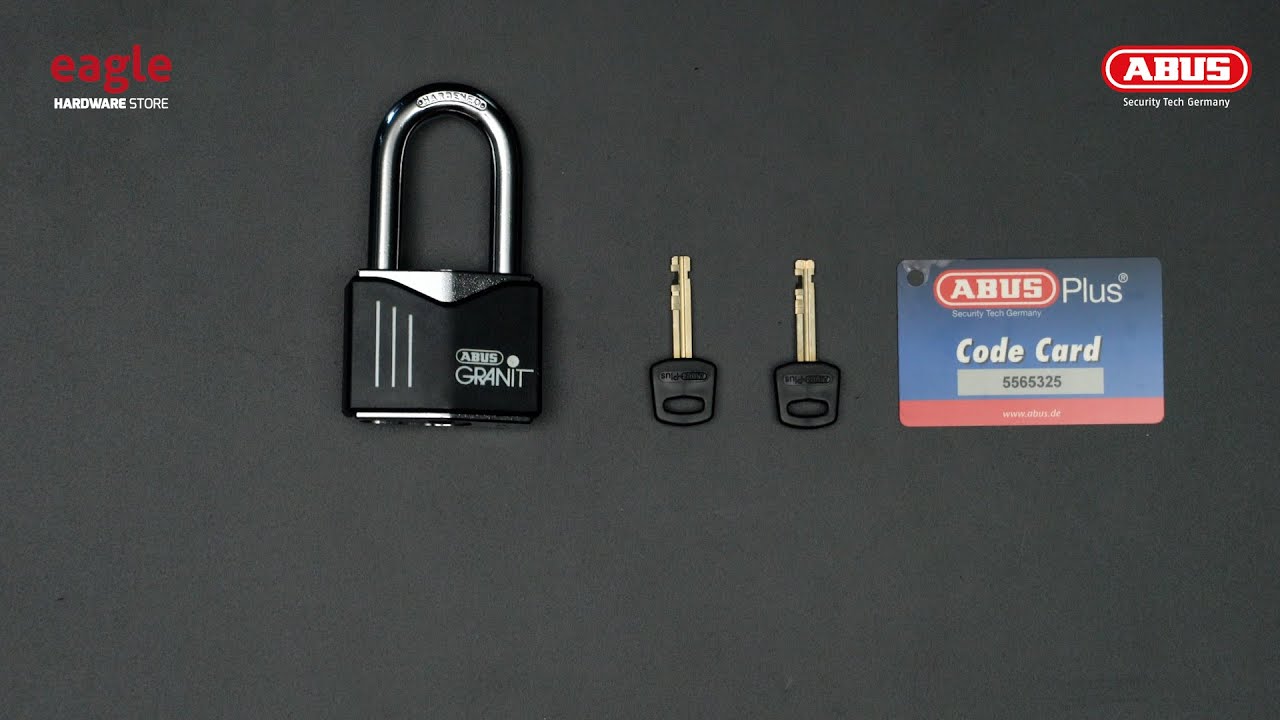 [178] ABUS 37RK/55HB50 55mm Granit Padlock with 50mm Long Chrome Shackle (EAGLE)