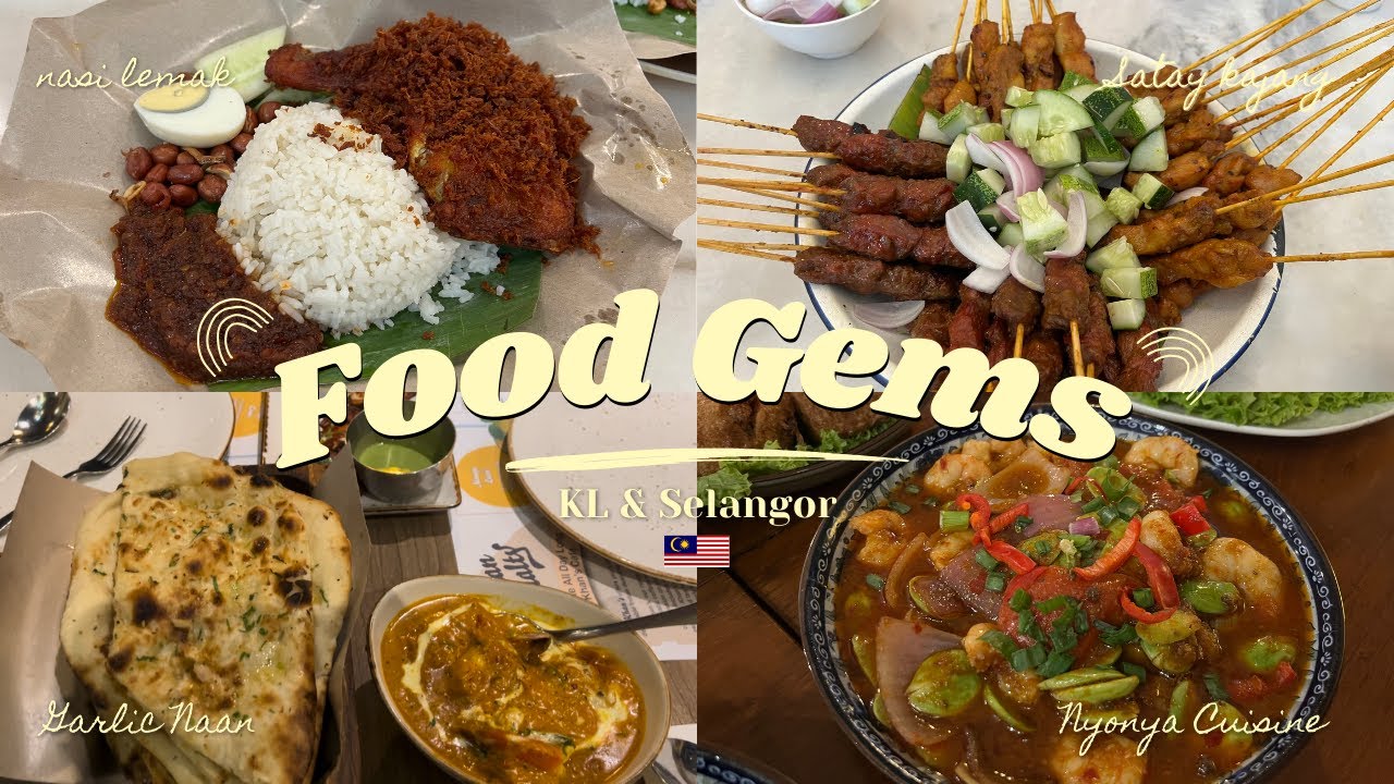 Our top food gems while food hunting ! 😋 Famous nasi lemak Satay