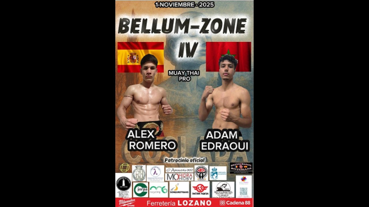 ALEXANDER ROMERO (RH BOXING) VS ADAM EDRAOUI (TEAM PADILLA)MUAY THAI PROFESIONAL