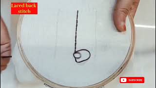 Laced back stitch | लेसदार बैक स्टिच ट्यूटोरियल | Embroidery designs