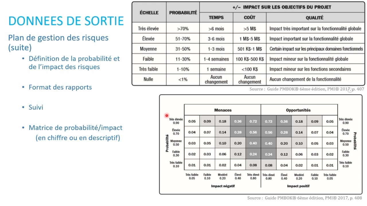 11 1 Planifier la gestion des risques