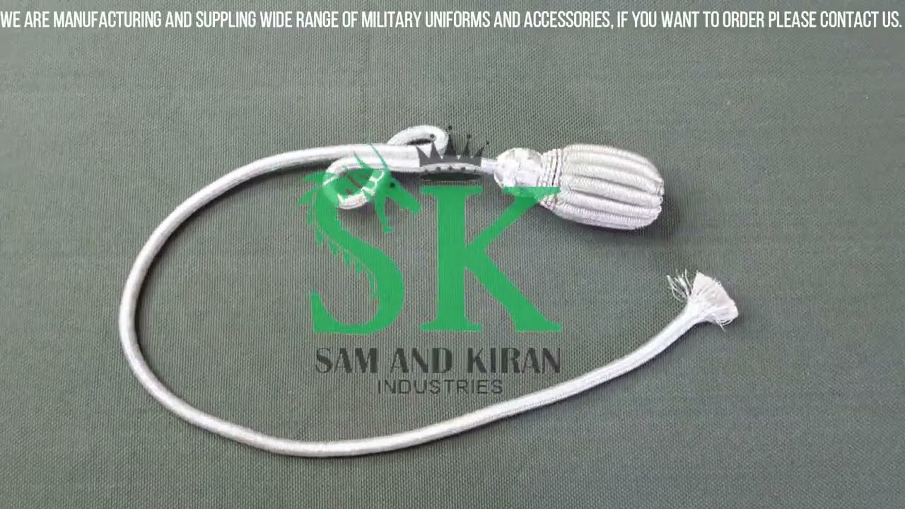 German Officer Army Silver Sword Knot, Sword knot silver with silver braid, Sword Knot