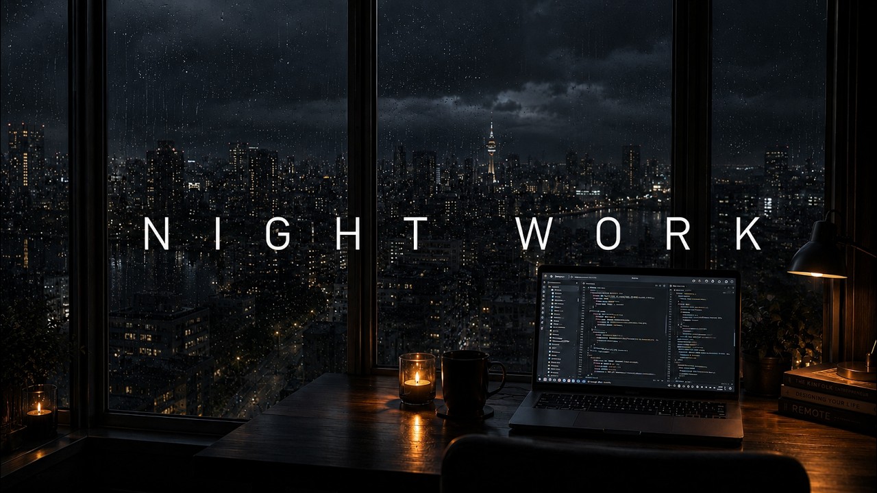 Night Work Mode — Rainy City Music for Deep Focus - YouTube