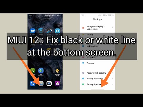 MIUI 12 - Fix black or white line at bottom screen.