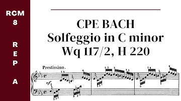 CPE Bach: Solfeggio in C minor, Wq 117/2, H 220 (RCM Level 8 Repertoire List A) - sheet music