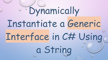 Dynamically Instantiate a Generic Interface in C# Using a String