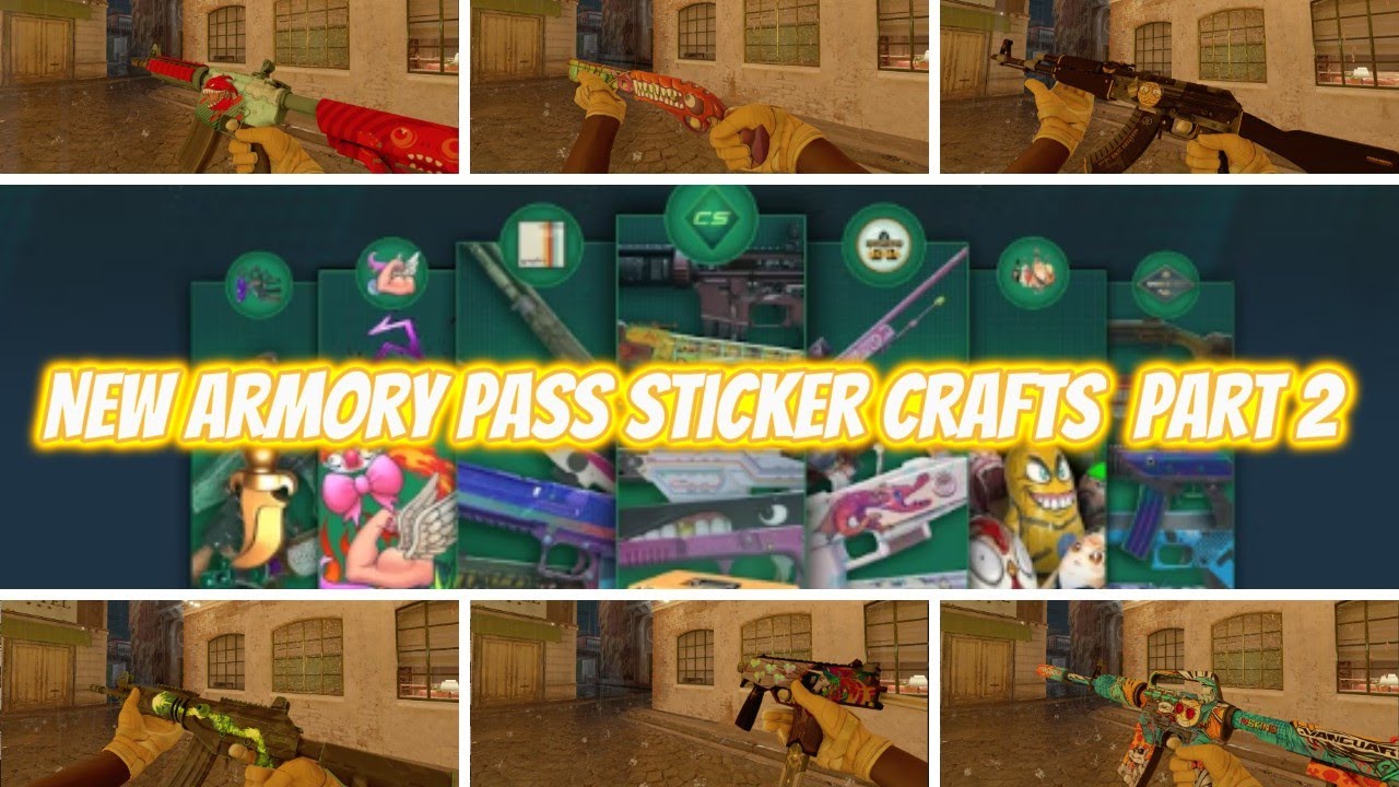 New Armory pass sticker crafts part 2 in #cs2 - YouTube