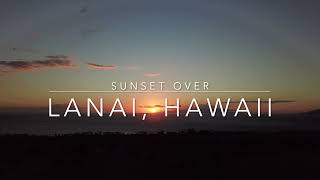 Beautiful Sunset over Lanai, Hawaii