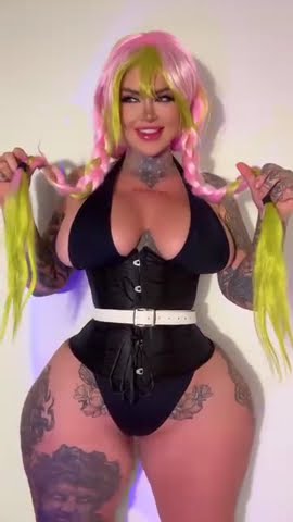 Mitsuri cosplay 😍🥵 Credit:- @charlotteemerson123#mitsuri #demonslayer #