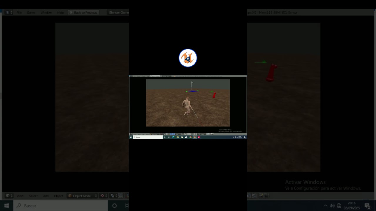 UPBGE – Medieval Enemy Stands Guard And Attacks With Lance (Blender Engine 2.79b ) #blendercommunity
