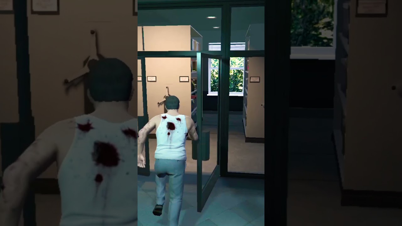 GTA V MICHAEL ESCAPING FROM IAA OFFICE