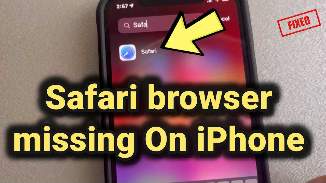 Safari missing from iPhone : How to Fix - YouTube