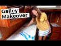 Boat Galley MAKEOVER! How-to Resin Pour Epoxy Countertops
