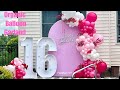 Sweet 16 Organic Balloon garland (Balloon Ideas)