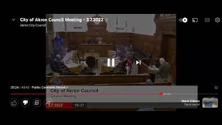 Akron Ohio City Council Public Comments on slumlords, housing, homelessness, censoring + more 3/7/21