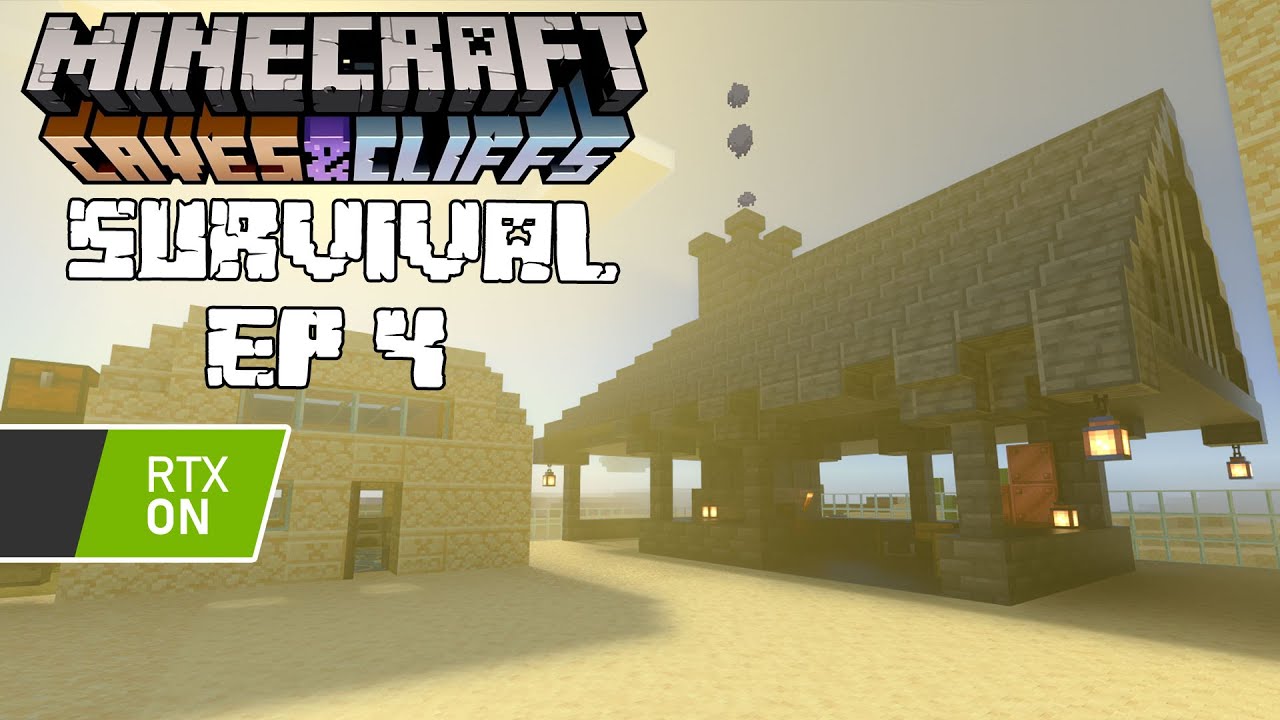 Minecraft 1.17 Caves & Cliffs Bedrock Survival Episode 4 RTX ON - YouTube
