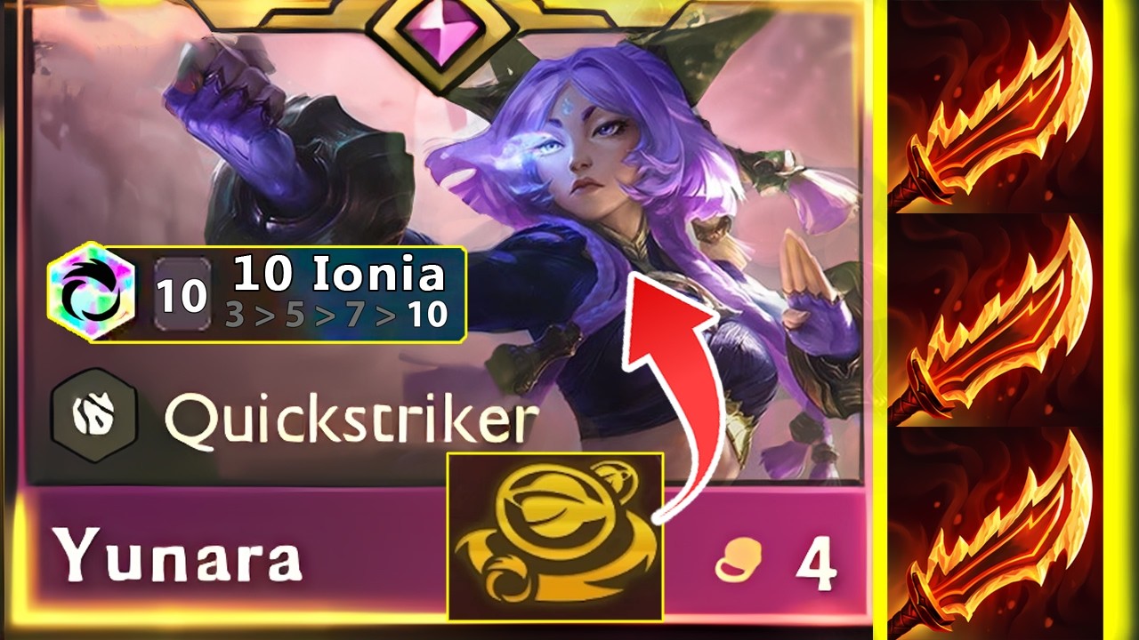 Yunara with 3 Guinsoo Build Goes Crazy | 10 Ionia | TFT SET 16 Best ...