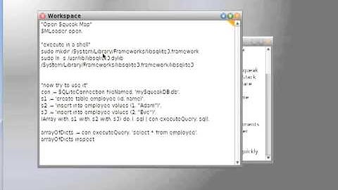 ST 4U 86: Squeak and SQLLite