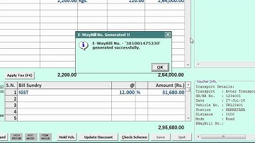 Auto Generation of E Way Bill from BUSY   Hindi