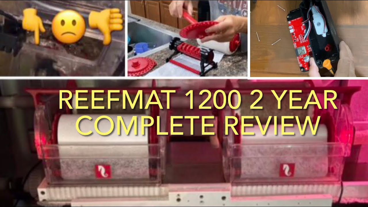 Reefmat 1200 2year complete review w/likes dislikes motor replacement  filter swap  operating cost 