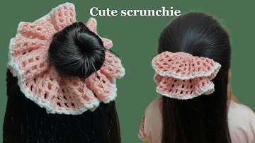 How to Crochet a Puffy and Cute Scrunchie | Hướng dẫn móc cột tóc bồng bềnh, dễ thương #daymoclen
