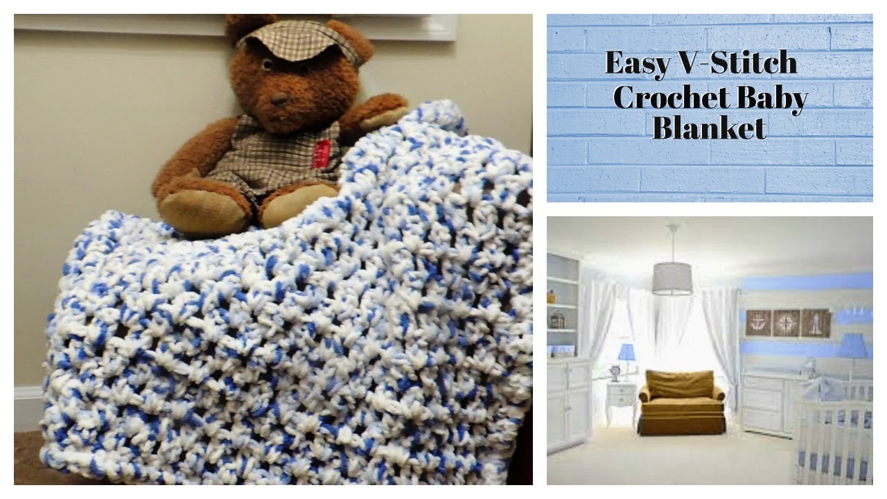 Quick & Easy Crochet Baby Blanket DIY Craft tutorial using Bernat Baby  Blanket yarn. #c…