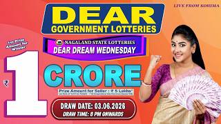  Dear Lottery  8pm Today 03062026  Nagaland Lottery Sambad  Draw