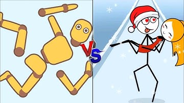 Ragdoll Break 💔 Kick the Loser 🆚 Run Now Stickmen 👨🏻‍🦼 | Funny Gameplay Battle part 03