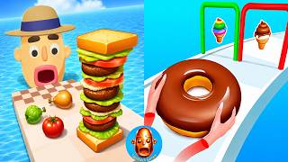 SANDWICH RUNNER vs BAKERY STACK All Levels Gameplay Android,ios | Satisfying SpeedRun
