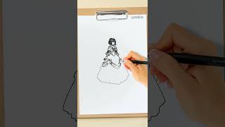 A drawing of a person in a cloak #shorts #howtodraw #kidart #easydrawing