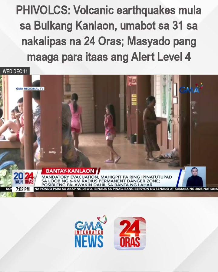 PHIVOLCS: Volcanic earthquakes mula sa Bulkang Kanlaon, umabot sa 31 sa nakalipas na... | 24 Oras