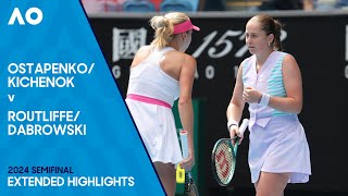 Kichenok/Ostapenko v Dabrowski/Routliffe Extended Highlights | Australian Open 2024 Semifinal